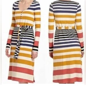 Saturday Sunday Anthropologie Riley Striped Shirt Cotton Dress size S
